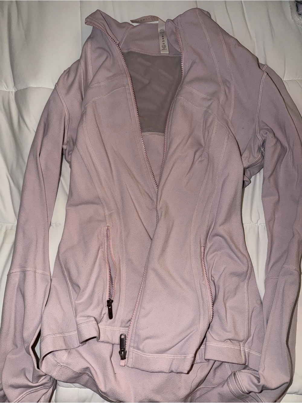 lululemon athletica light pink zip-up utility jacket